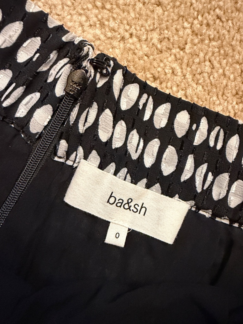 BA&SH Bessie Midi Skirt in Noir Black Size 0 - Picture 5 of 10